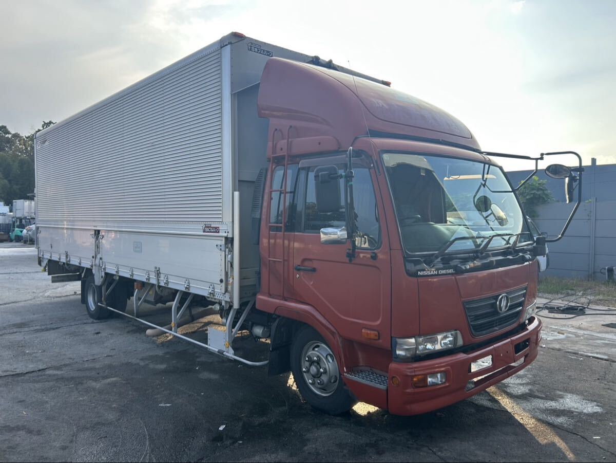 ニッサンディーゼル UD コンドル アルミウィング ベットスペースあり 7,700CC MT ワイド超ロング 57万KM 車検長い 絶好調 乗って帰れます 拍卖
