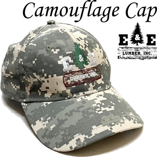 1点物◆E & E LUMBER迷彩柄デジカモ帽子キャップ古着メンズレディースOKアメカジ90sストリート/スポーツ中古ブランド茶リアルツリー349799拍卖