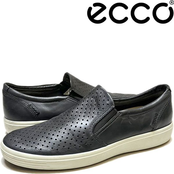 1点物◆エコーECCOレザースニーカー中古スリッポンシューズ古着メンズ28レディースOKアメカジ90sストリートスポーツ中古ブランド革靴349819拍卖