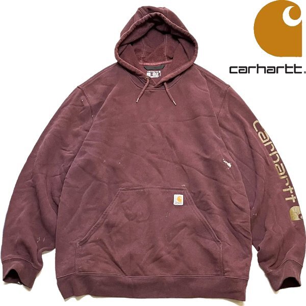 1点物◆カーハート袖プリント雰囲気系スウェットパーカー古着メンズXXLレディースOKアメカジ90sストリート/スポーツUSワークブランド349913拍卖