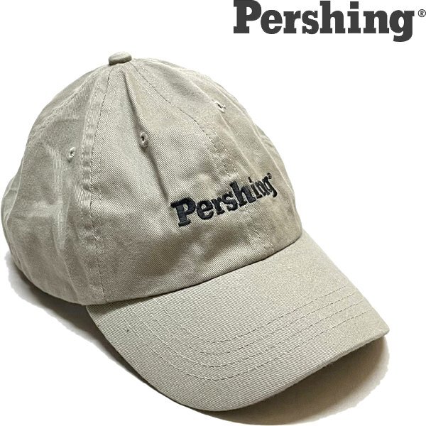 1点物◆パーシングPershingベージュ帽子キャップ古着メンズレディースOKアメカジ90sストリート/スポーツブランド中古ハット企業団体349957拍卖