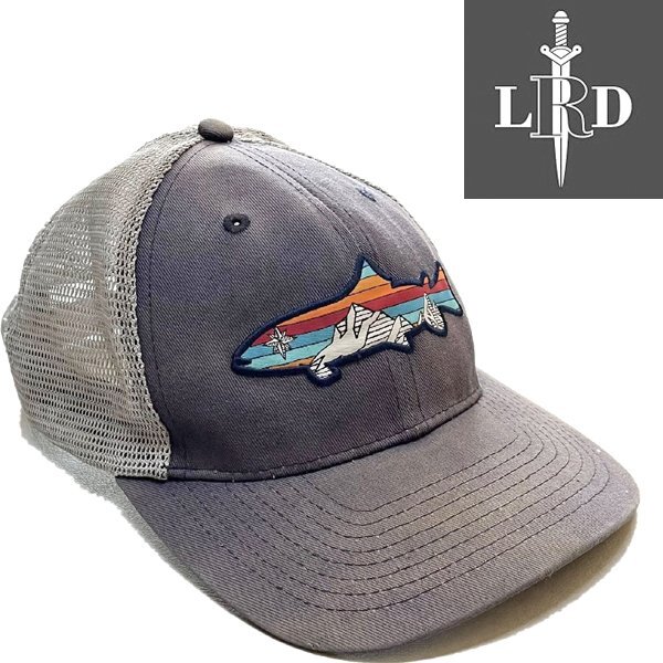 1点物◆LRDフェイド七色フィッシュ雰囲気系メッシュキャップ帽子US古着メンズレディースOKアメカジ90sストリートブランド中古ハット349983拍卖