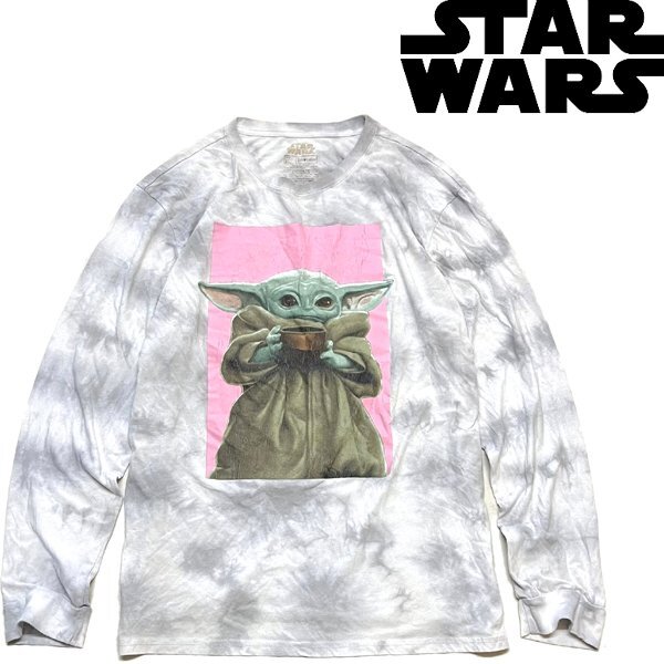 1点物◆スターウォーズStar Warsタイダイ長袖ロンTシャツ古着メンズXLレディースOKアメカジブランド90sストリートUSAブランド/キャラ362006拍卖