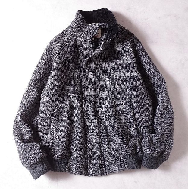 Peregrine×HARRIS TWEED ペレグリン ハリスツイード ジップ ブルゾン G-9 スイングトップ ドリズラー ジャケット 英国製 メンズ (L) r-849拍卖