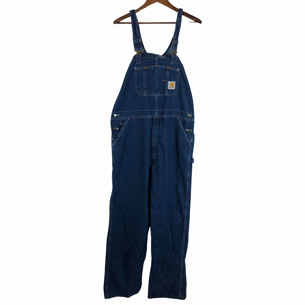 Carhartt カーハート デニムビブオーバーオール ワーク インディゴ (メンズ 38×32) O7664 中古 古着拍卖