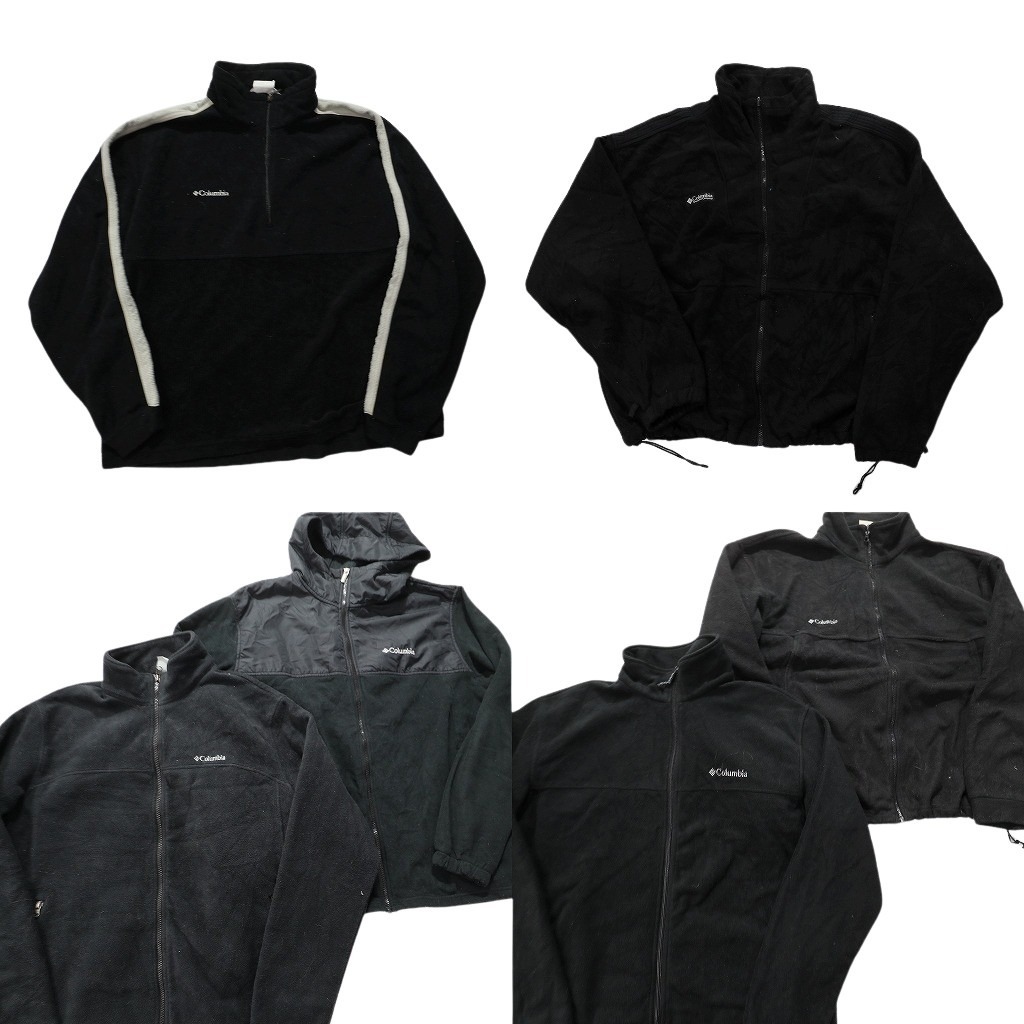 古着卸 まとめ売り アウトドアブランドMIX 黒ベース フリース 6枚セット (メンズ XL ) デナリジャケット 中古 古着 NB8817拍卖