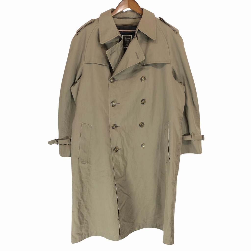 80年代 Christian Dior クリスチャン ディオール トレンチコート ベージュ (メンズ 44R) P1797拍卖
