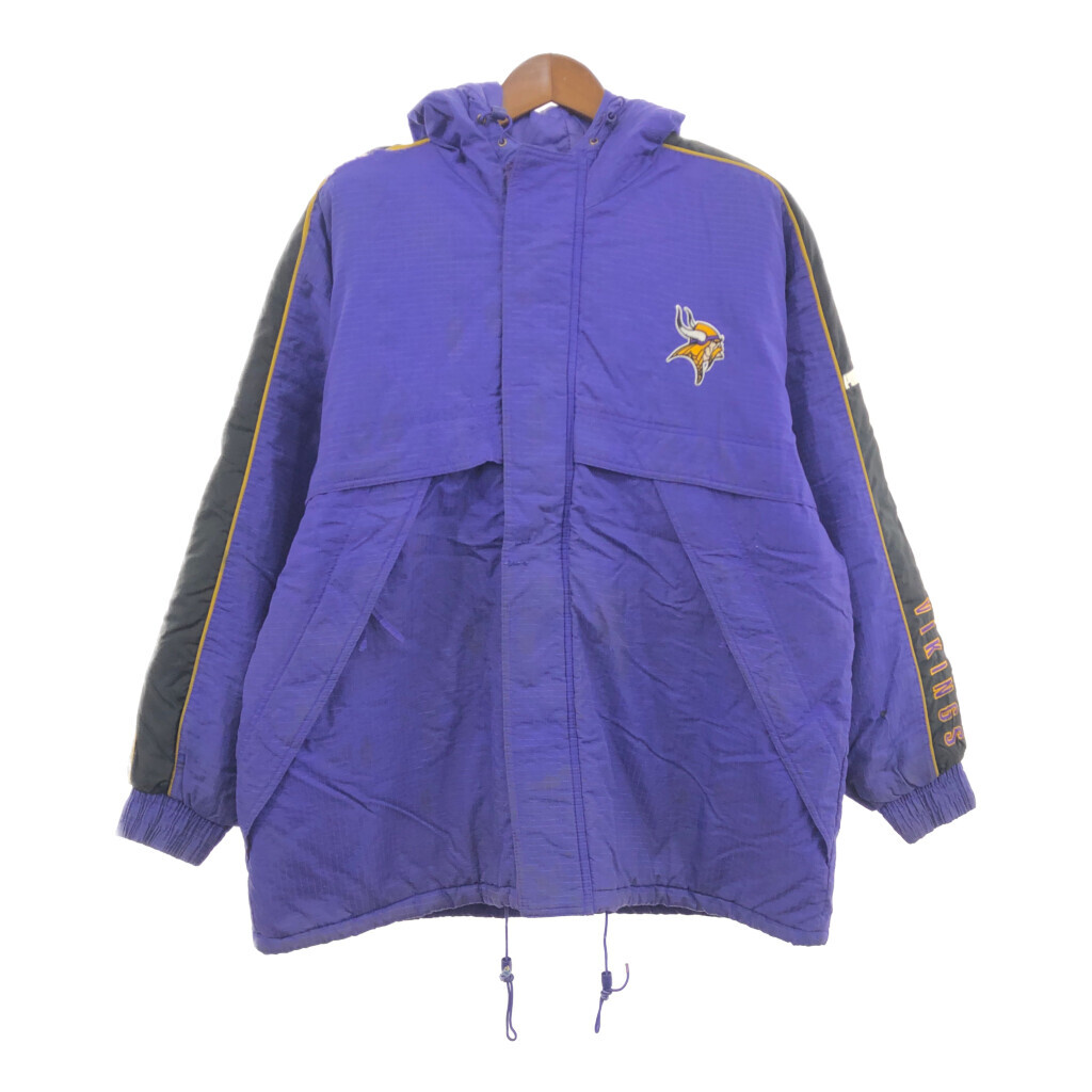 【B品】 PUMA プーマ NFL ミネソタ・バイキングス ナイロン スタジアムジャケット プロチーム パープル (メンズ XL) 中古 古着 Q1058拍卖