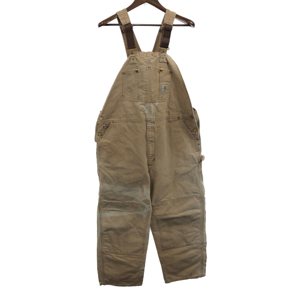 Carhartt カーハート ダック ペインター オーバーオール ダブルニー ワーク ブラウン (メンズ 40*30) 中古 古着 Q1671拍卖