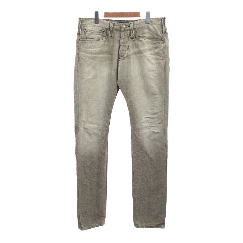 ARMANI JEANS アルマーニ ジーンズ ストレート デニムパンツ ベージュ (メンズ W34) 中古 古着 Q4463拍卖