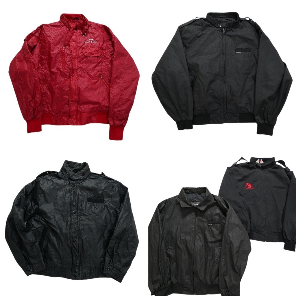古着卸 まとめ売り メンバーズオンリー ジャケット 5枚セット (メンズ XL /2XL ) スタンドカラー ワンポイント NB2842 1円スタート拍卖