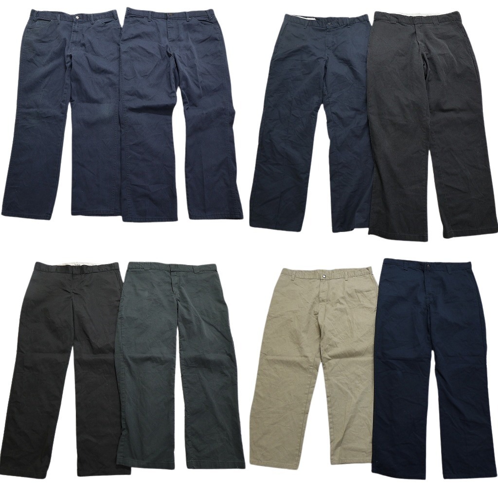 古着卸 まとめ売り ディッキーズ Dickies コットンパンツ 8枚セット (メンズ 38 /40 ) チノパン ワークパンツ NB1586 1円スタート拍卖