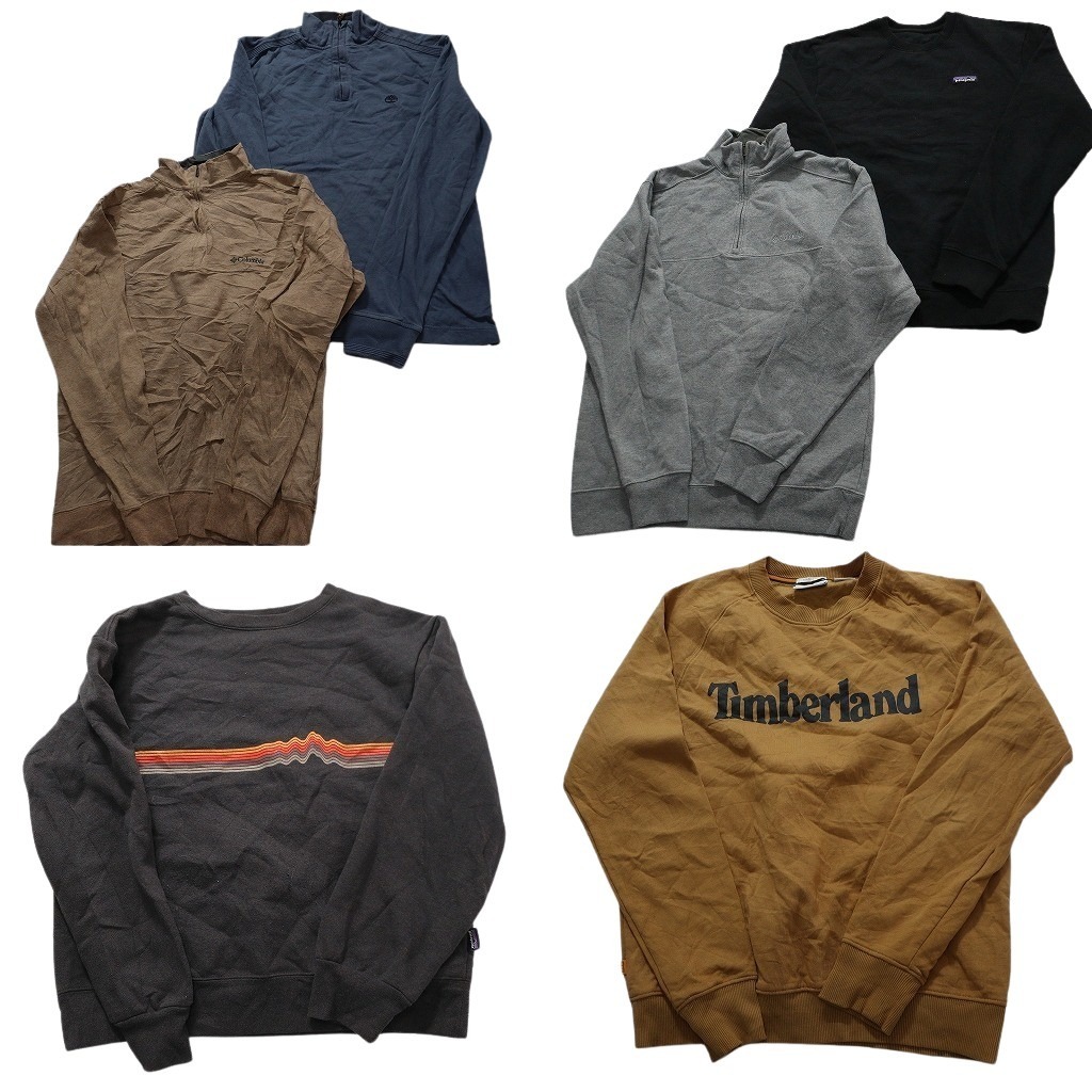 古着卸 まとめ売り アウトドアブランドMIX スウェット 6枚セット (メンズ XS /S ) ティンバーランド パタゴニア NB1754 1円スタート拍卖