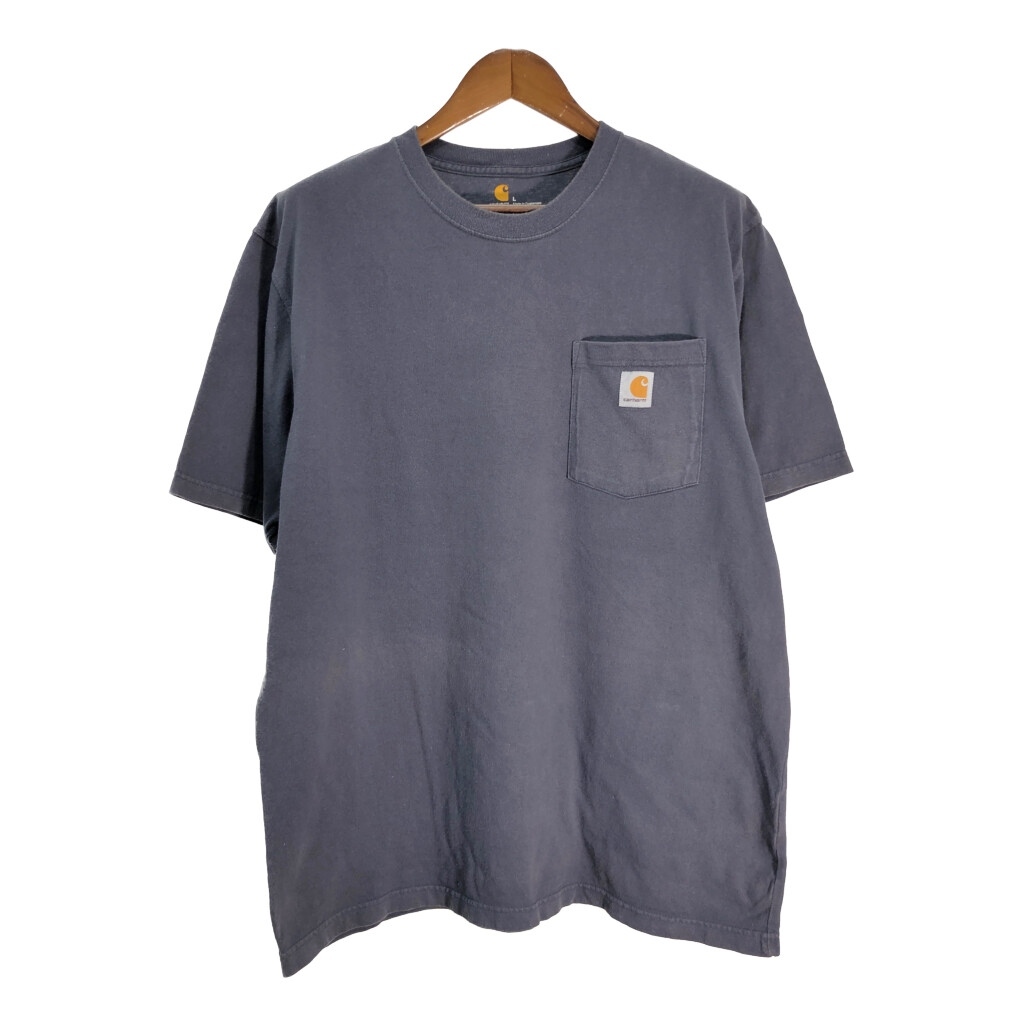 Carhartt カーハート ポケットTシャツ グレー(メンズ L)中古 古着 T5303拍卖
