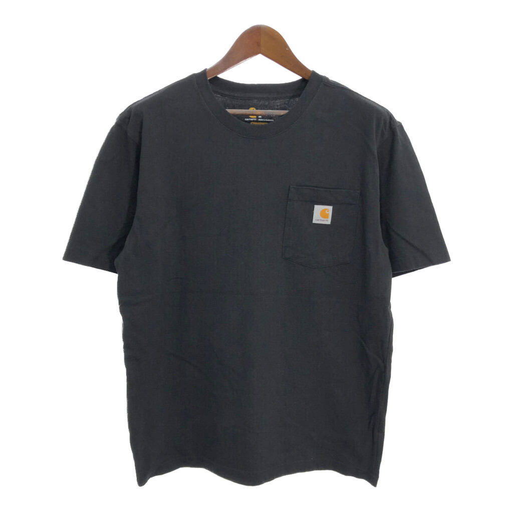 Carhartt カーハート ワンポイントロゴ ポケットTシャツ ブラック(メンズ M)中古 古着 T5360拍卖