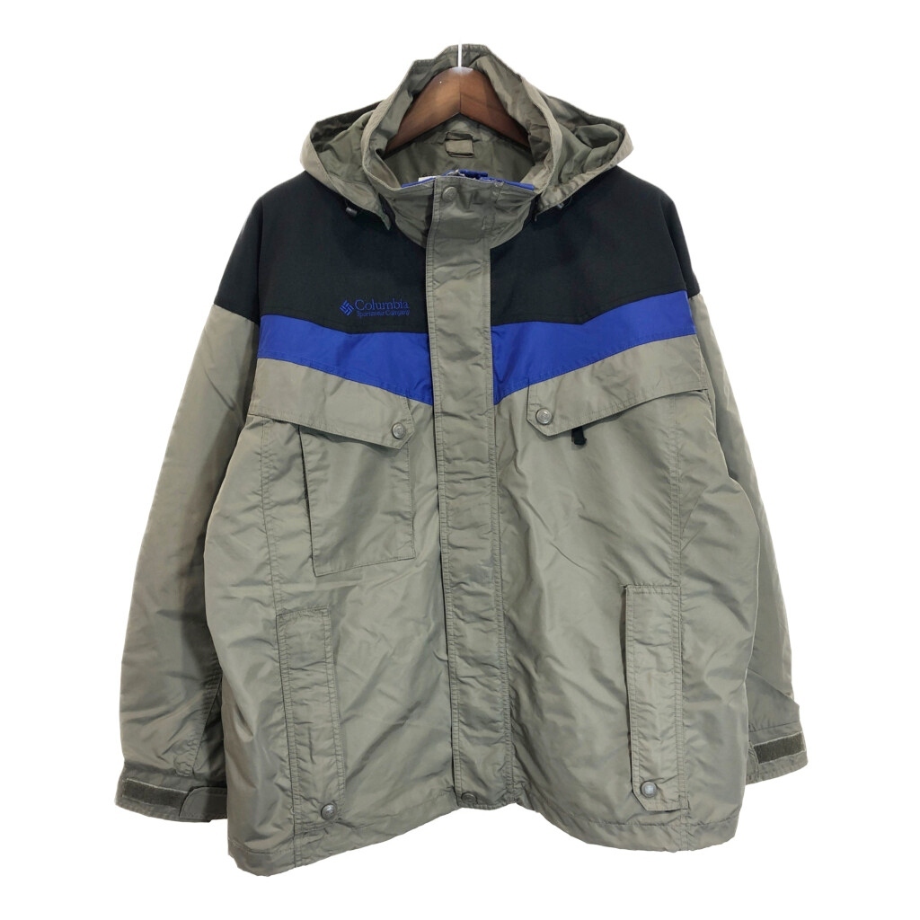 00年代 Columbia コロンビア Boulder Ridge マウンテンパーカー アウトドア カーキ(メンズ L)中古 古着 T5563拍卖