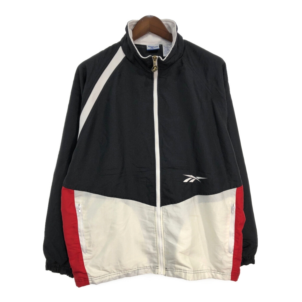 Reebok リーボック ウィンドブレーカー ジャケット スポーツ ブラック(メンズ L)中古 古着 T7027拍卖