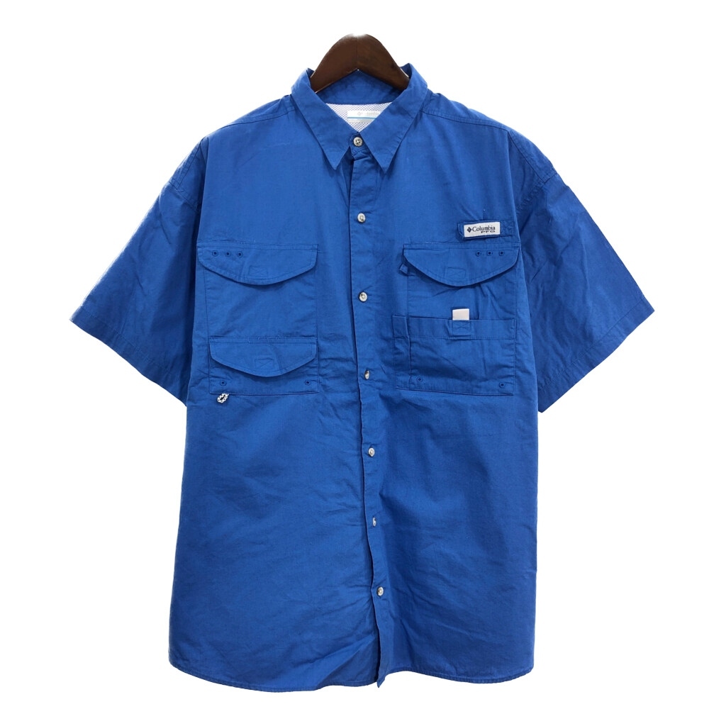 Columbia コロンビア PFG フィッシングシャツ アウトドア ブルー(メンズ XL)中古 古着 T8133拍卖
