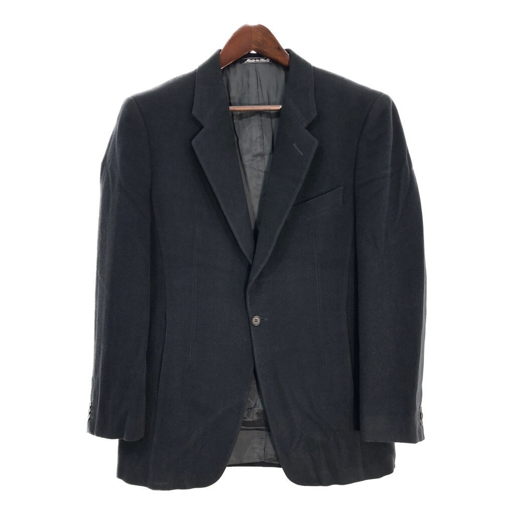 イタリア製 GIORGIO ARMANI ジョルジオ アルマーニ テーラードジャケット ブラック(メンズ 41)中古 古着 T8620拍卖