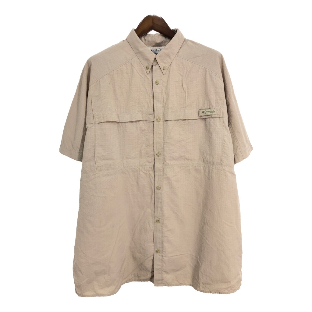 Columbia コロンビア PFG 半袖シャツ アウトドア ベージュ(メンズ XXL)中古 古着 U1838拍卖