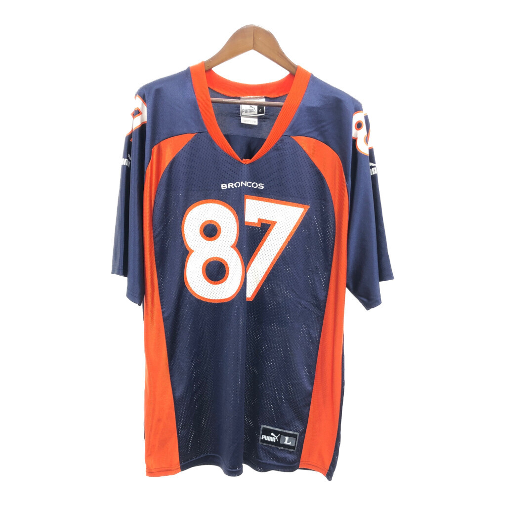 PUMA プーマ NFL デンバー・ブロンコス ゲームシャツ ユニフォーム プロチーム ネイビー (メンズ L) Q5473拍卖