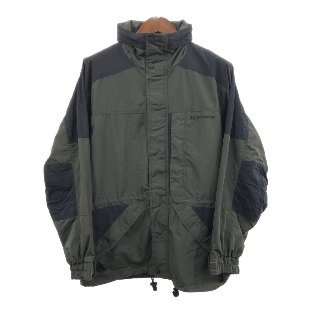 90年代 American Eagle アメリカンイーグル PERFORMANCE マウンテンパーカー ワンポイント カーキ (メンズ XS) 中古 古着 Q8545拍卖