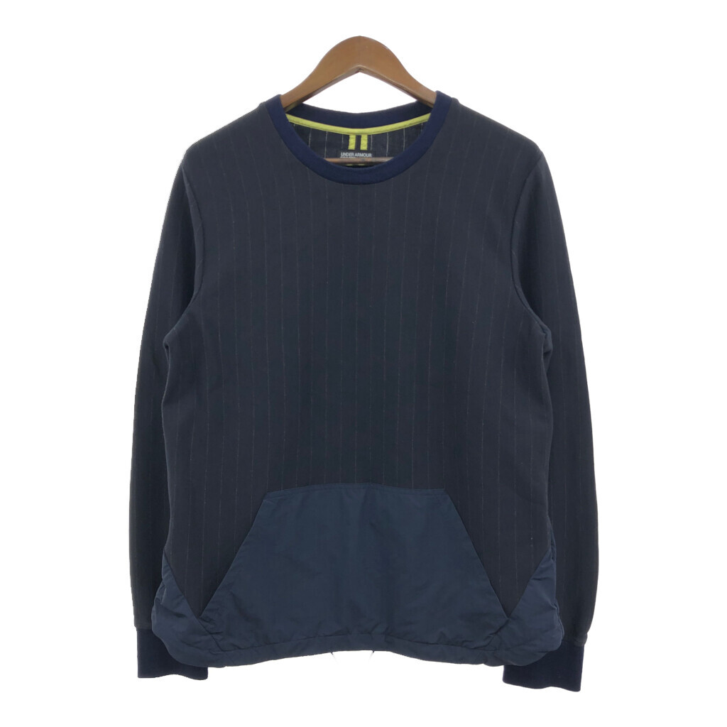 UNDER ARMOUR アンダーアーマー スウェット スポーツ ストライプ ネイビー (メンズ L) 中古 古着 Q8551拍卖
