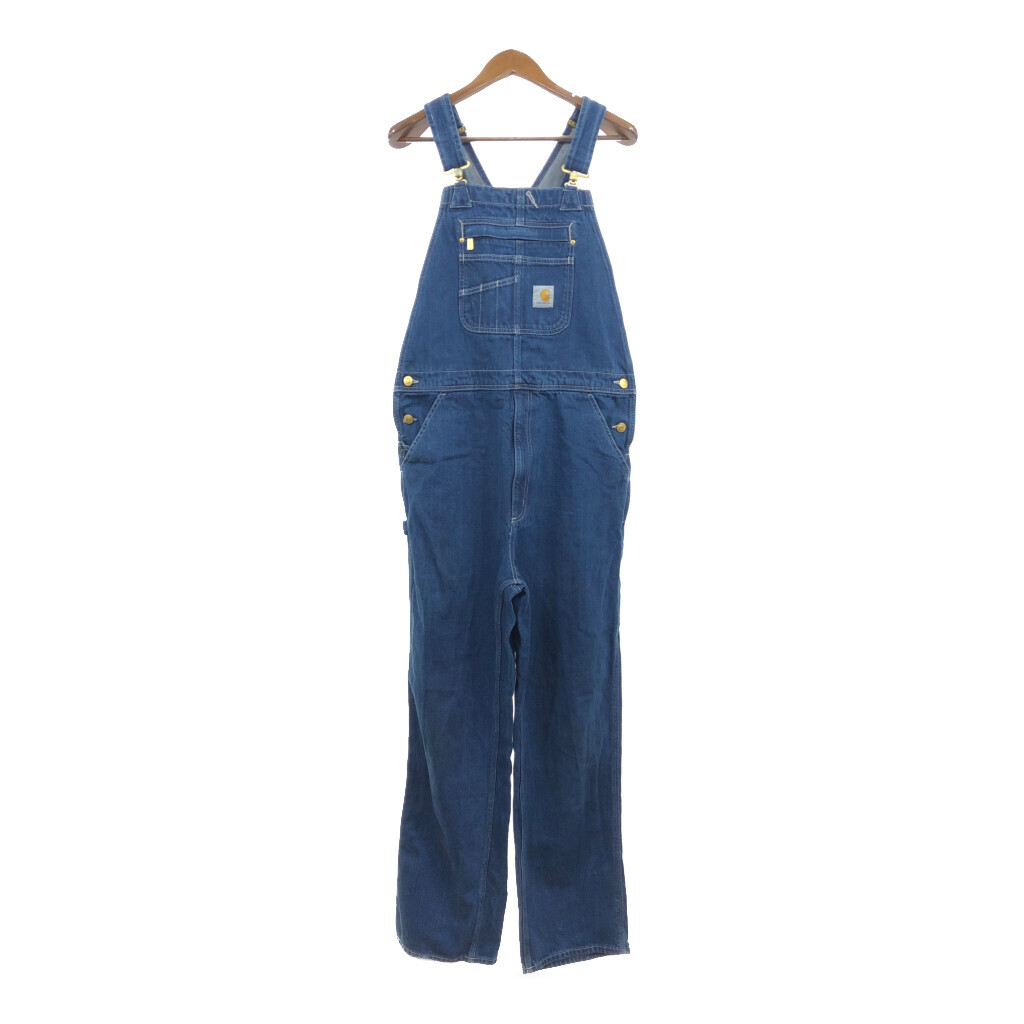Carhartt カーハート デニム ビブオーバーオール ネイビー (メンズ W34 L34) 中古 古着 Q8616拍卖