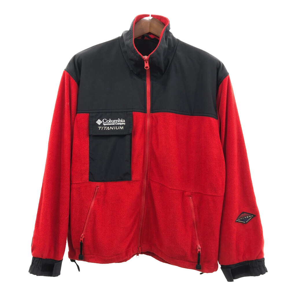 Columbia コロンビア TITANIUM OMNI-TECH フリースジャケット アウトドア レッド (ユニセックス M) 中古 古着 Q8695拍卖