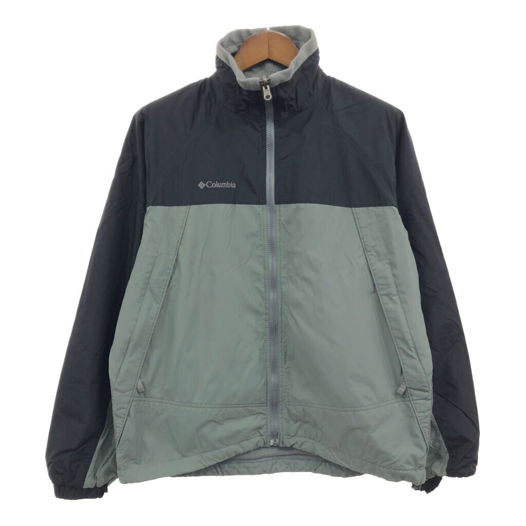 Columbia コロンビア VERTEX ナイロン フリースジャケット アウトドア ワンポイントロゴ ブラック (メンズ M) 中古 古着 Q8848拍卖