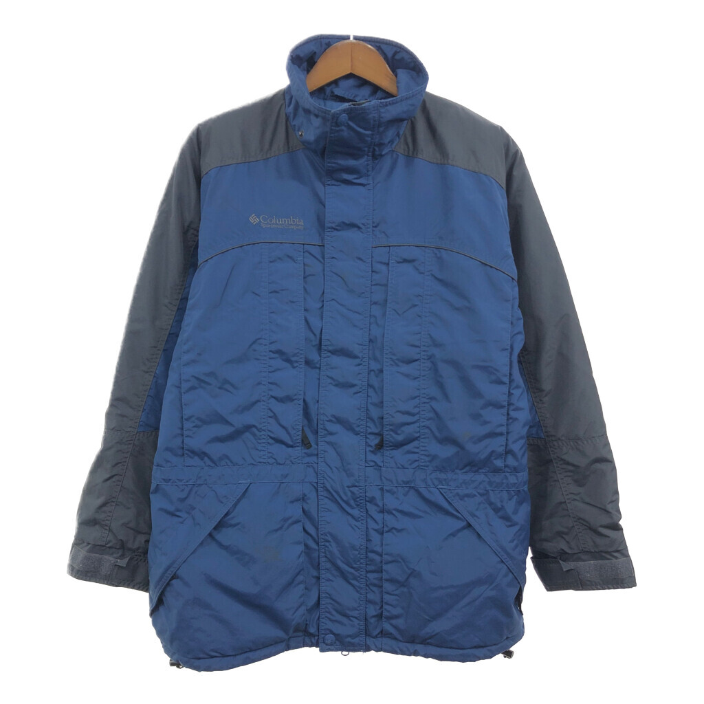 Columbia コロンビア 中綿 ナイロンジャケット アウトドア ネイビー (メンズ L) 中古 古着 Q8841拍卖