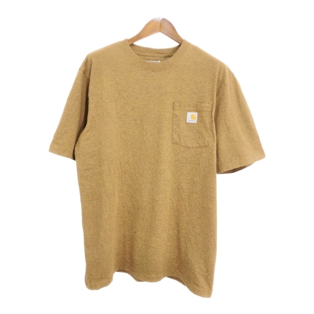 Carhartt カーハート ポケット 半袖Tシャツ ブラウン (メンズ L) 中古 古着 Q9238拍卖