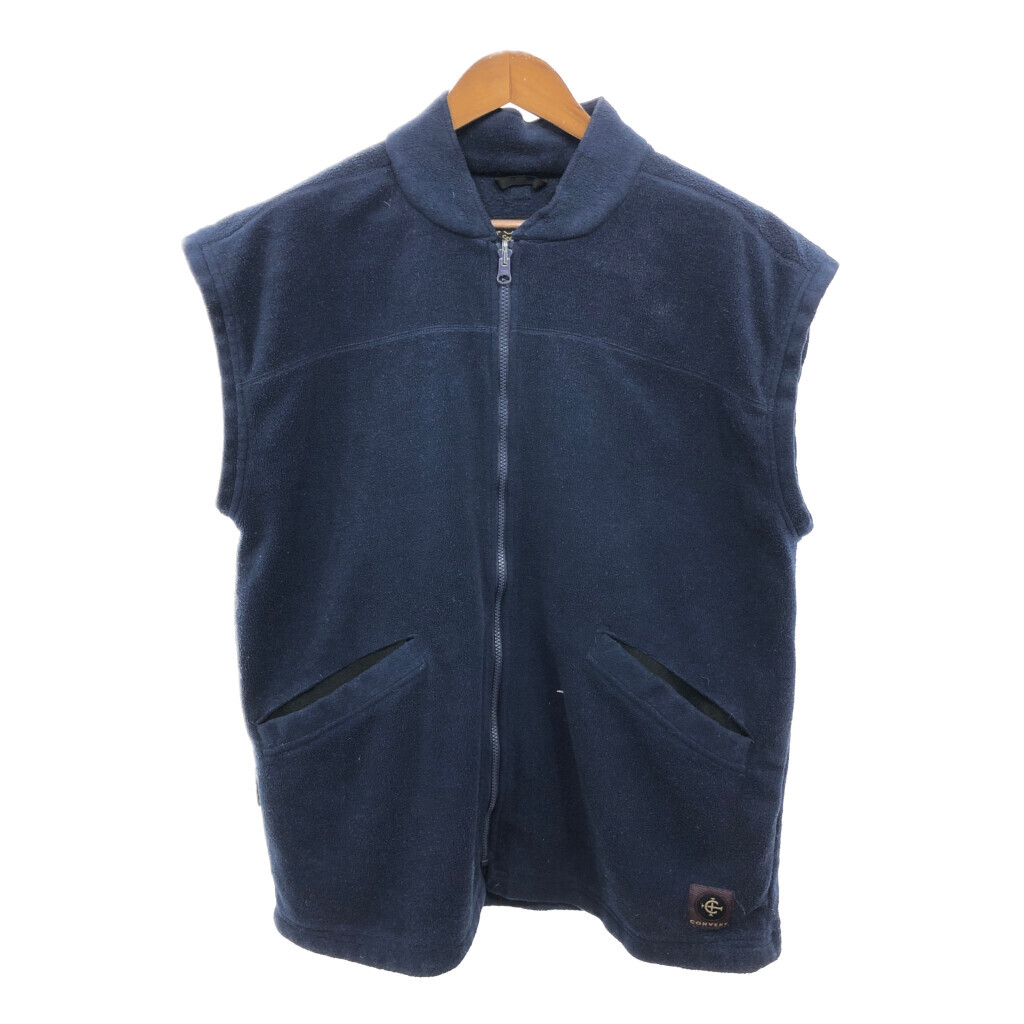 90年代 Columbia コロンビア フリース ベスト アウトドア ネイビー (メンズ L) 中古 古着 R0310拍卖