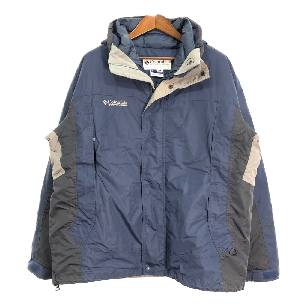 Columbia コロンビア ナイロン マウンテンパーカー アウトドア ブルー (メンズ XL) 中古 古着 R0775拍卖