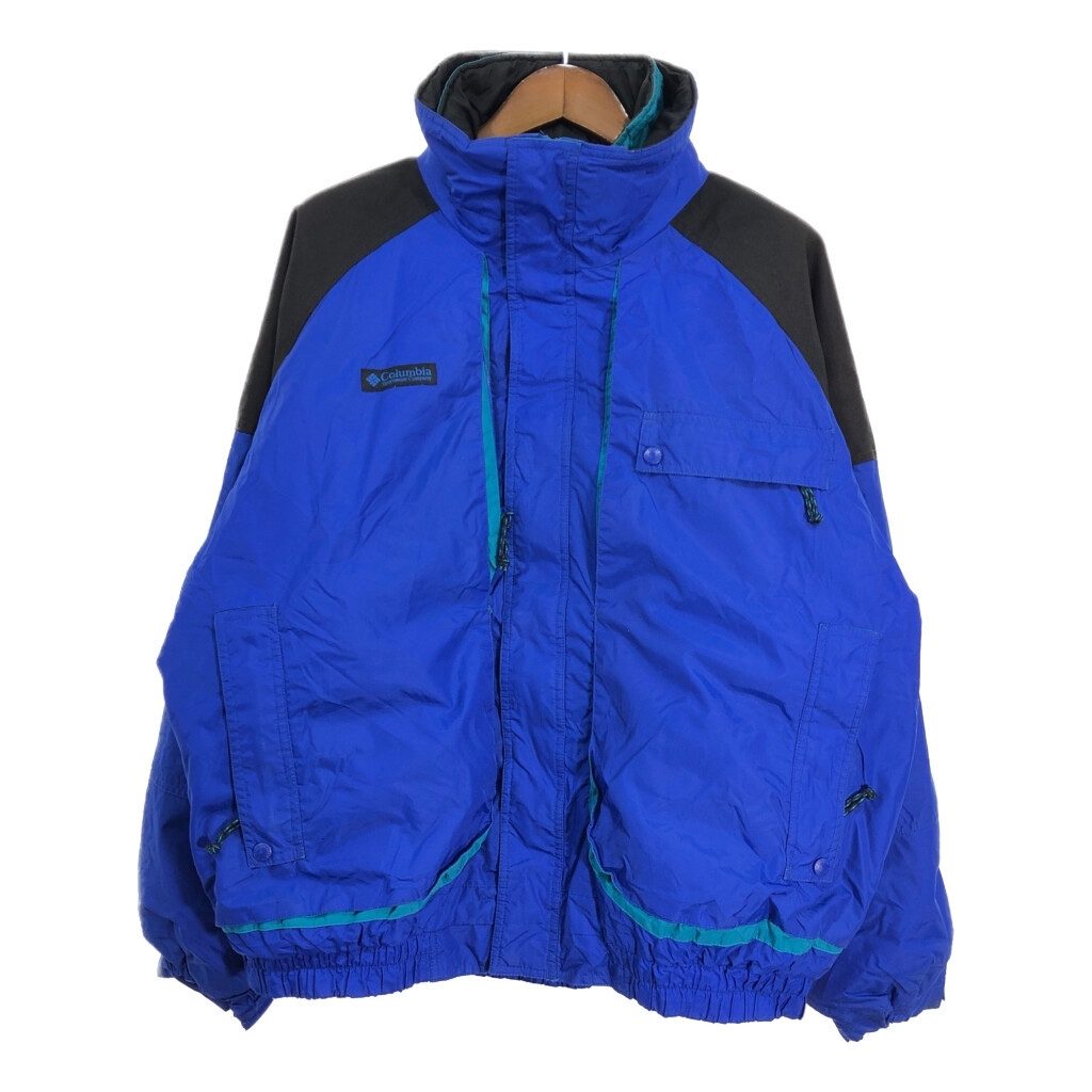 90年代 Columbia コロンビア Powder Keg マウンテンジャケット アウトドア ブルー (メンズ XL) 中古 古着 T2740拍卖