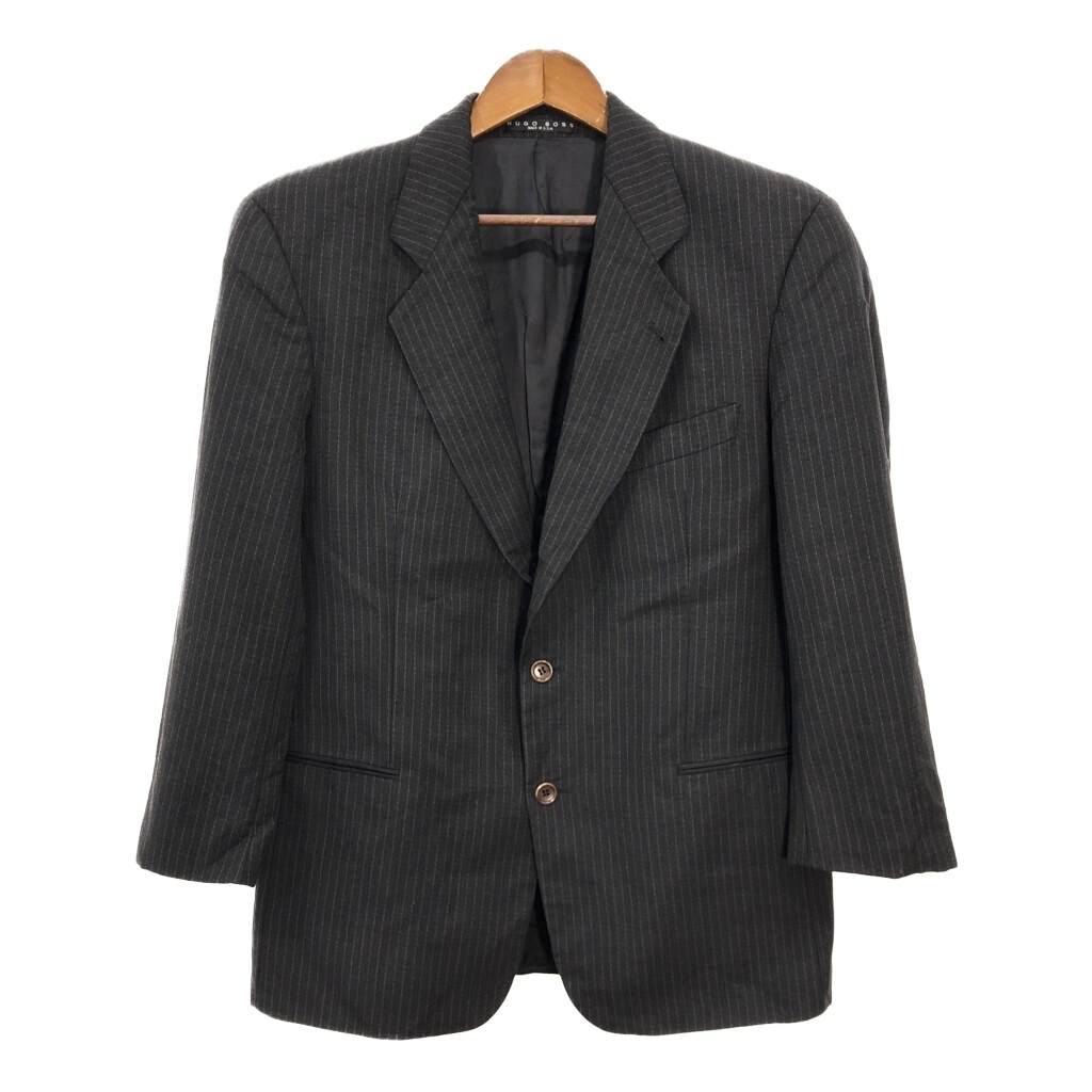 USA製 HUGO BOSS ヒューゴボス テーラードジャケット ブラック(メンズ 42 R )中古 古着 T3439拍卖