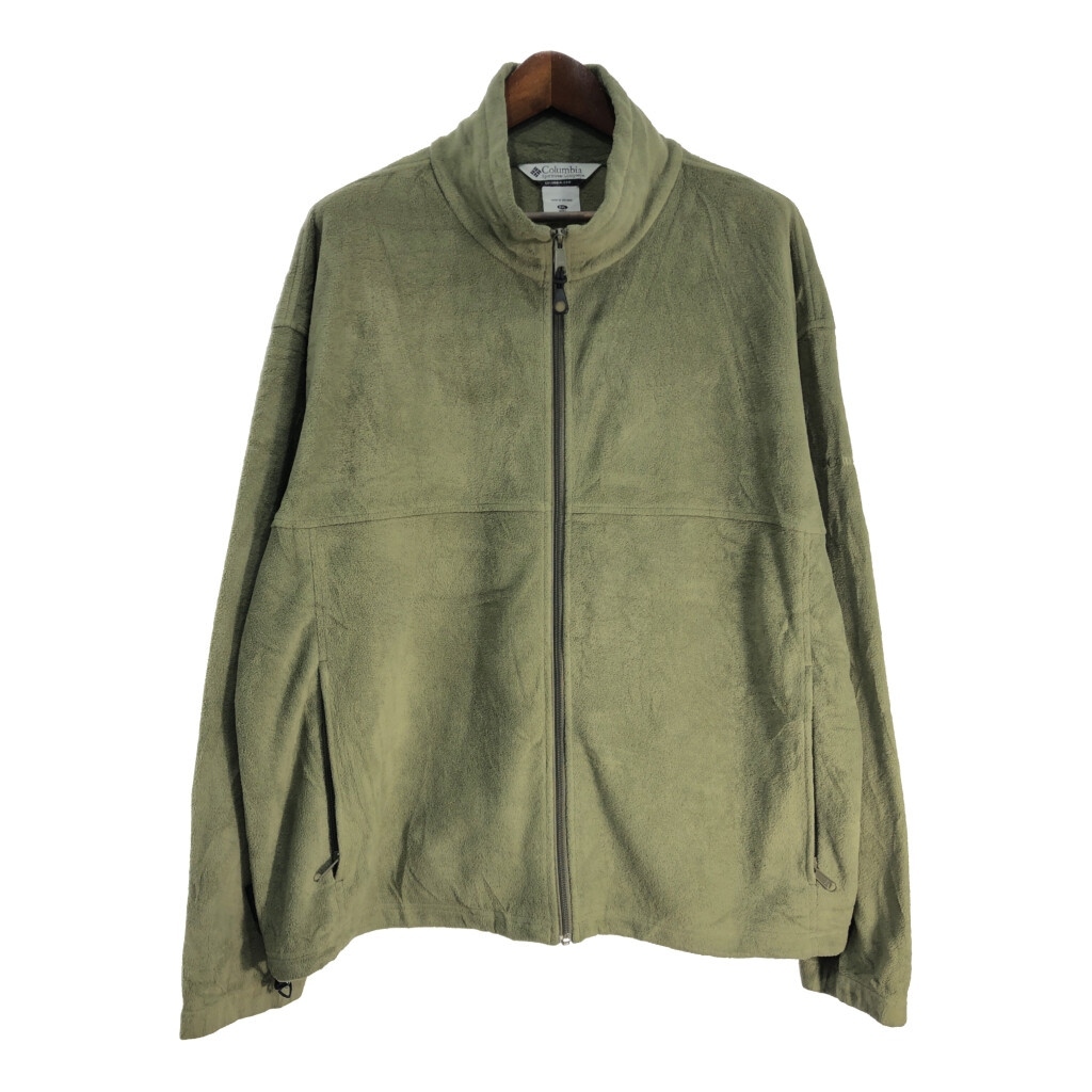 Columbia コロンビア フリースジャケット アウトドア 大きいサイズ グリーン (メンズ XXL) 中古 古着 T0940拍卖