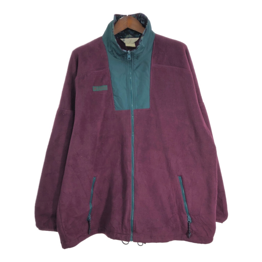 90年代 Columbia コロンビア フリースジャケット アウトドア パープル (レディース XL相当) 中古 古着 T1175拍卖
