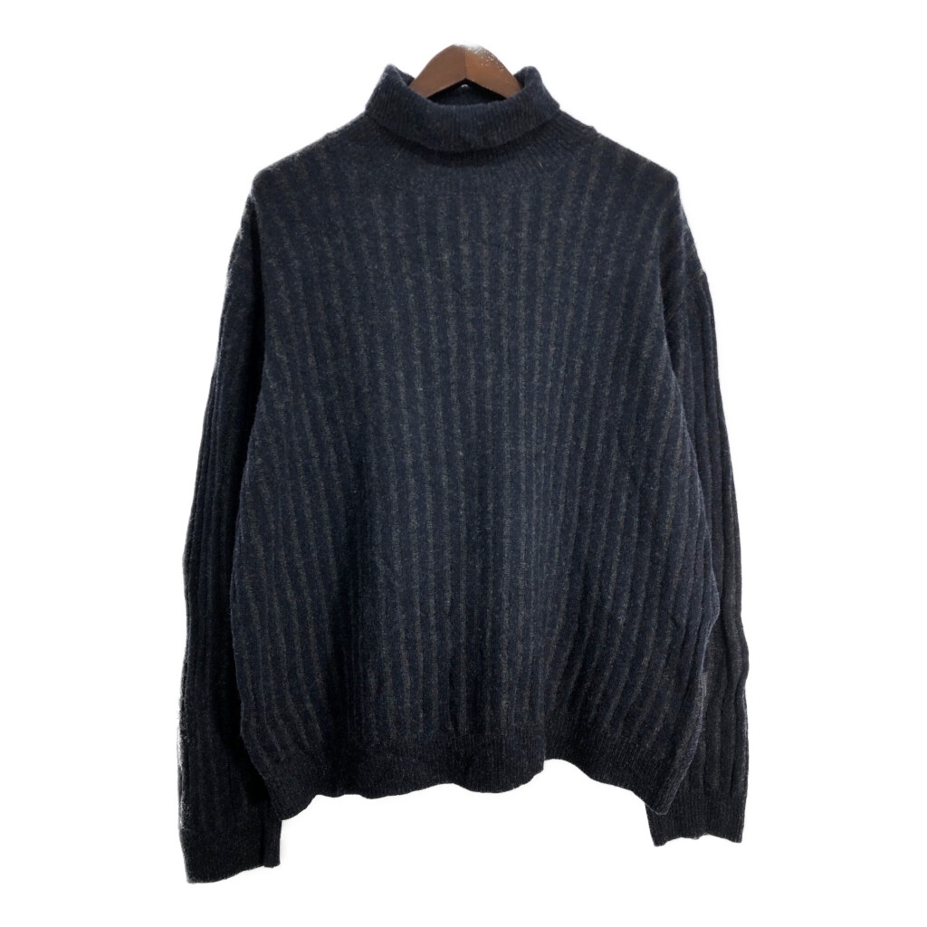 HUGO BOSS ヒューゴボス タートルネック ウールニット セーター ネイビー (メンズ XXL相当) 中古 古着 T1216拍卖