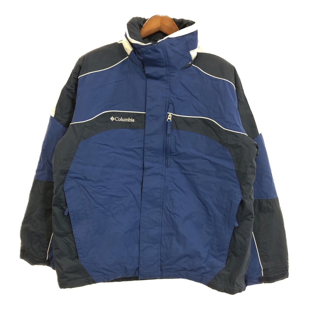 Columbia コロンビア 中綿 ナイロン ジャケット アウトドア ブルー (メンズ L) 中古 古着 T1418拍卖