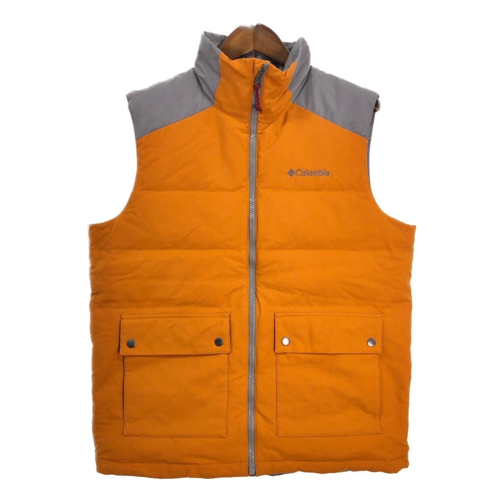 Columbia コロンビア ダウンベスト アウター アウトドア オレンジ (メンズ M) 中古 古着 T1476拍卖