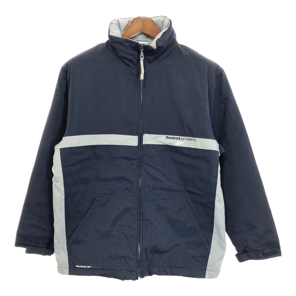 00年代 Reebok リーボック 中綿 ナイロンジャケット スポーツ ネイビー (メンズ XS) 中古 古着 T1481拍卖