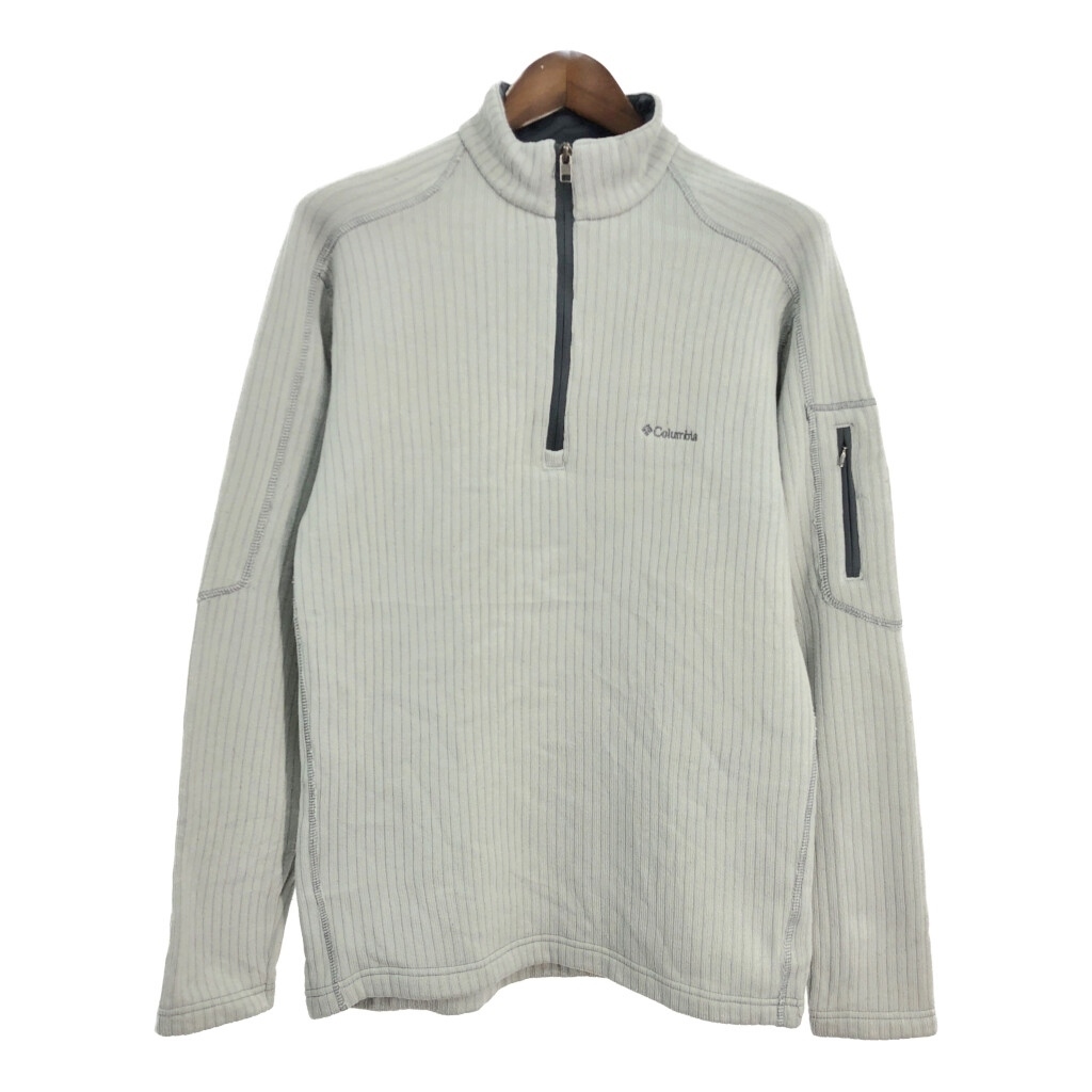 Columbia コロンビア ハーフジップ フリースジャケット アウトドア グレー (メンズ L) 中古 古着 T1624拍卖