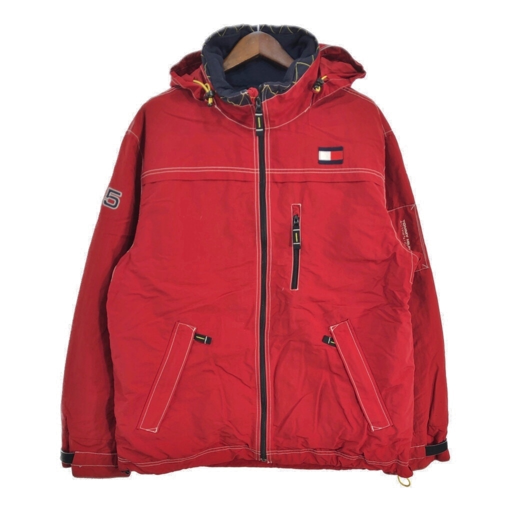 TOMMY HILFIGER トミーヒルフィガー ウォームアップジャケット レッド (メンズ XL) 中古 古着 S8911拍卖