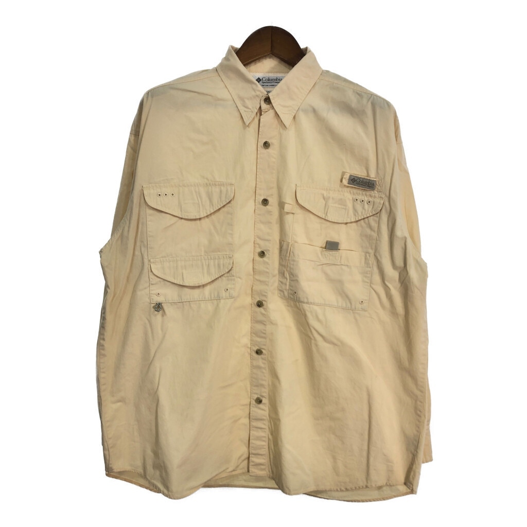 Columbia コロンビア PFG フィッシングシャツ アウトドア イエロー (メンズ L) 中古 古着 S9030拍卖