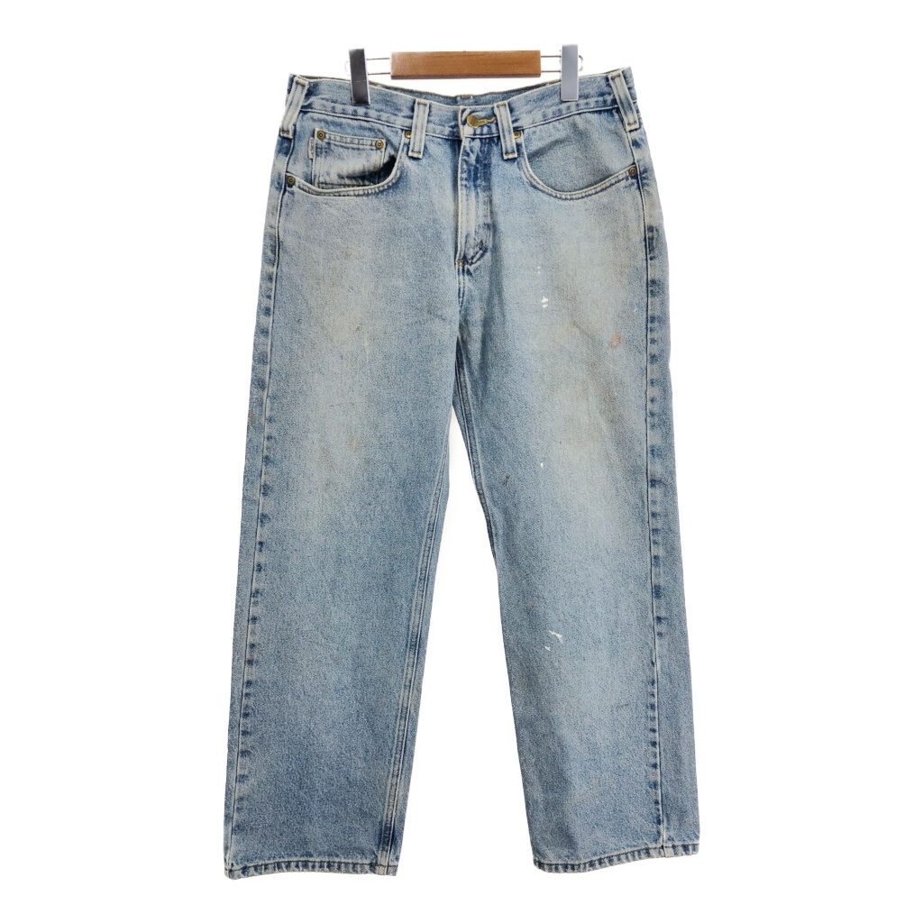 Carhartt カーハート デニムパンツ ブルー (メンズ W33 L30) 中古 古着 S9187拍卖