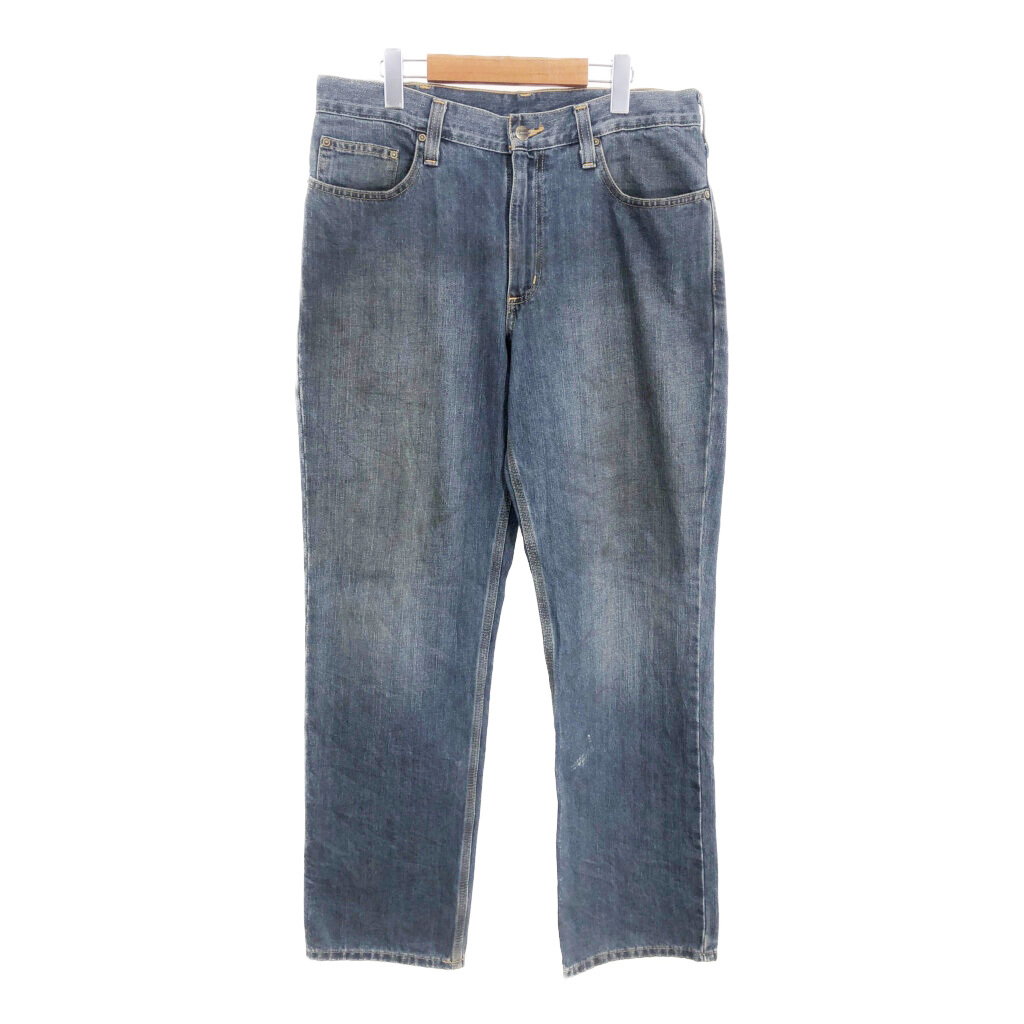 Carhartt カーハート デニムパンツ ネイビー (メンズ W34 L32) 中古 古着 S9255拍卖