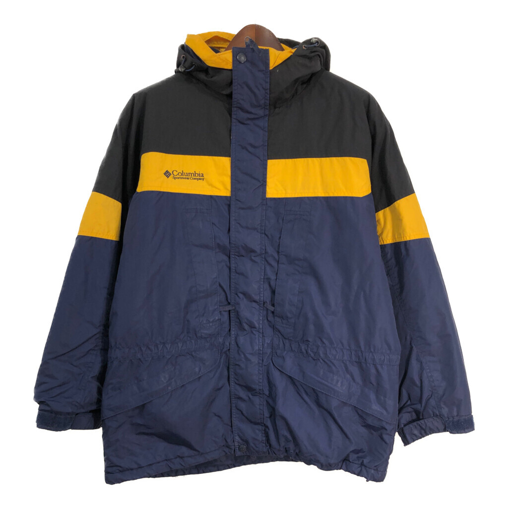 Columbia コロンビア 中綿 ナイロン マウンテンパーカー アウトドア ネイビー (メンズ L) 中古 古着 S6351拍卖
