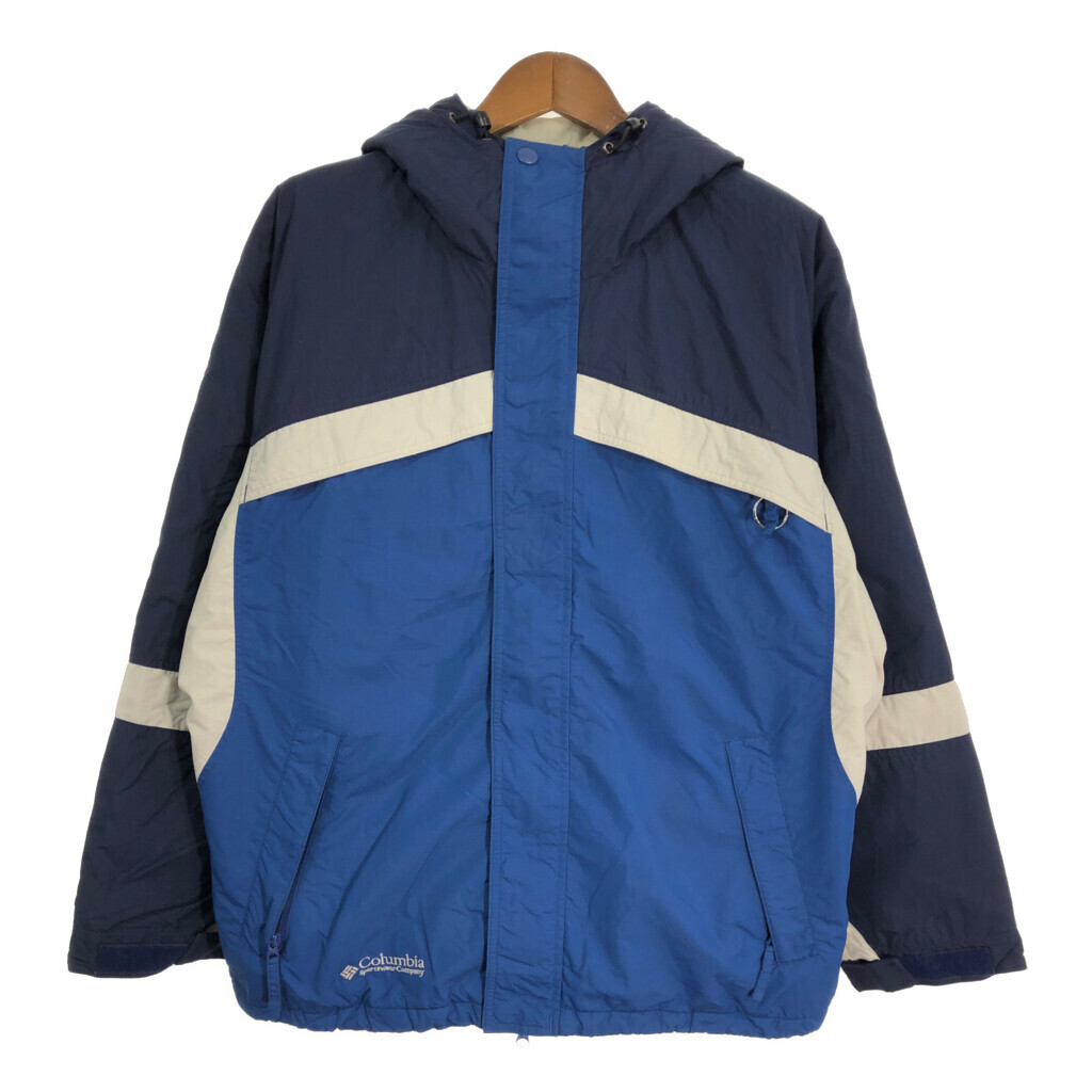 Columbia コロンビア 中綿 ナイロン マウンテンパーカー アウトドア ブルー (メンズ L) 中古 古着 S6373拍卖