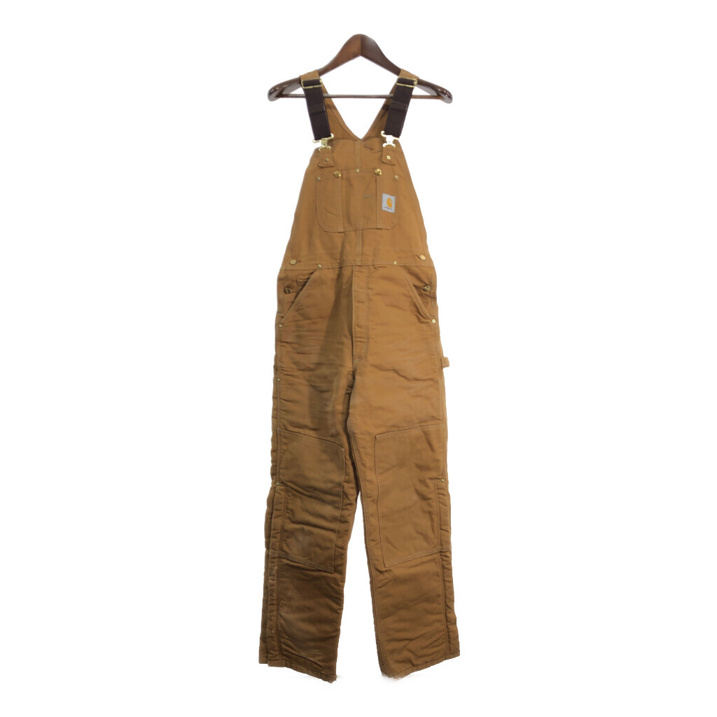 Carhartt カーハート ダック ダブルニー ビブオーバーオール ブラウン (メンズ W32 L32) 中古 古着 S6809拍卖